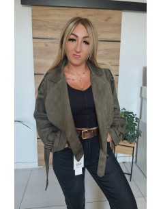 Kurtka Zamszowa Olive